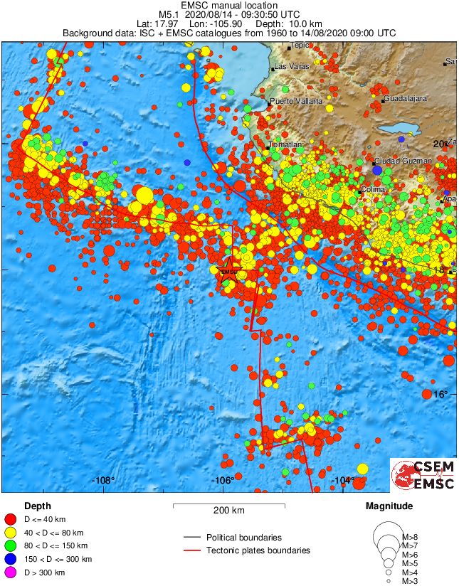 regional historical seismicity