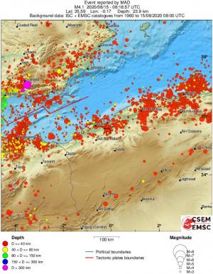 regional historical seismicity