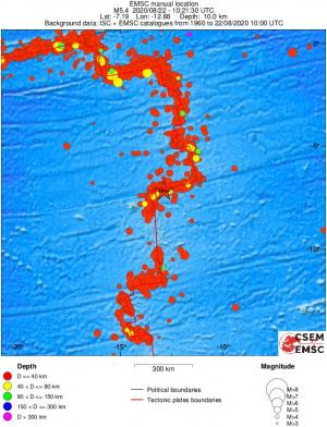 wide historical seismicity