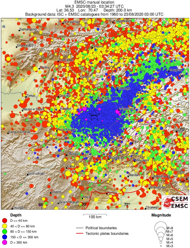 regional historical seismicity