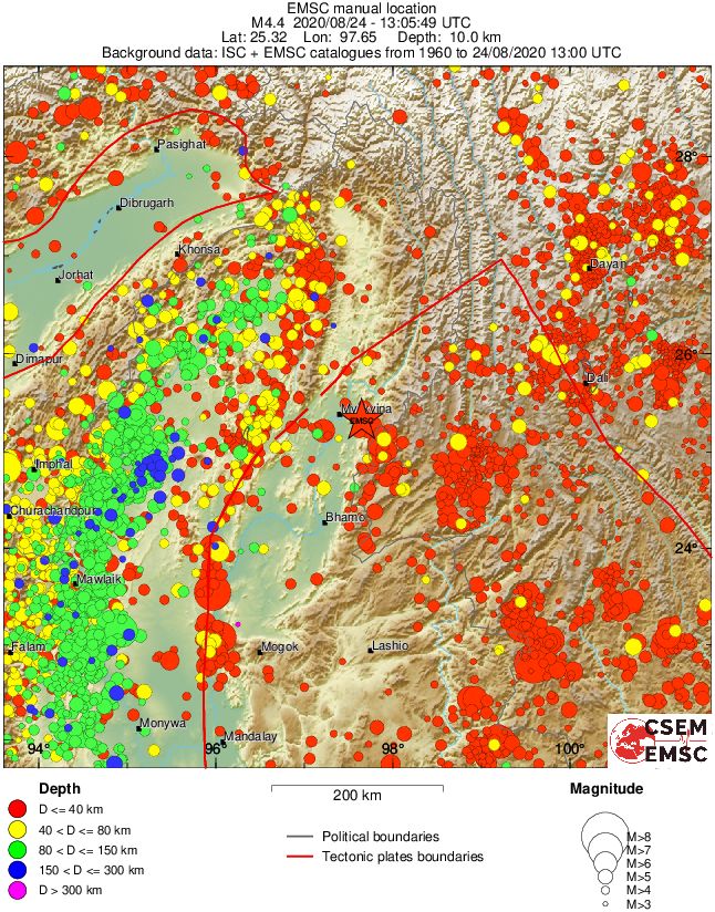 regional historical seismicity