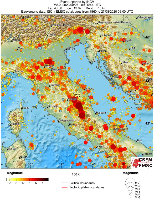 regional magnitude historical seismicity