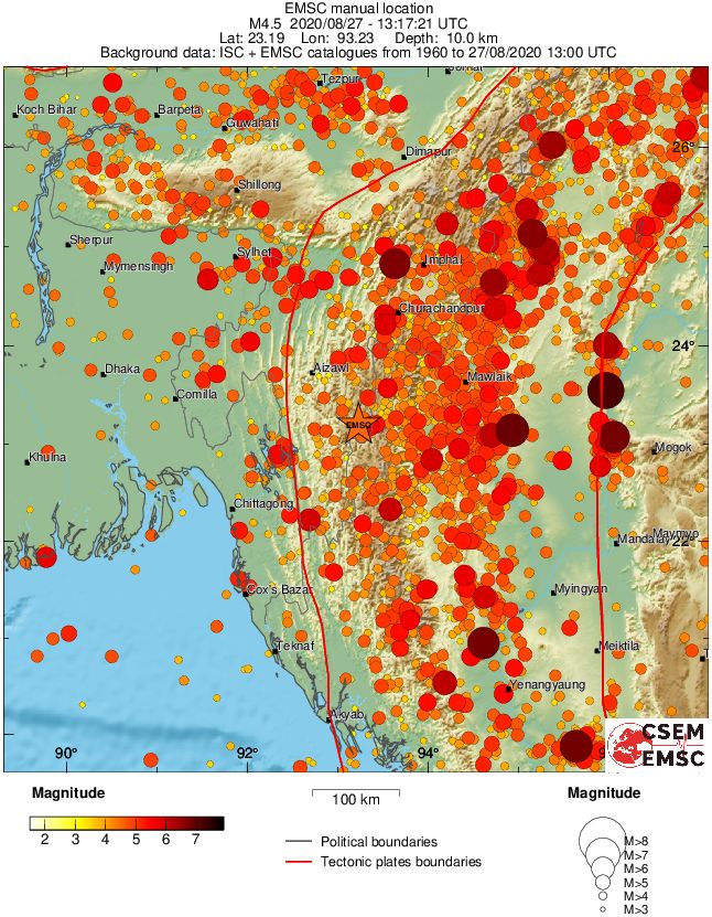 regional magnitude historical seismicity