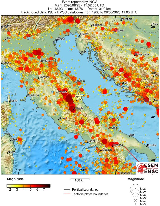 regional magnitude historical seismicity