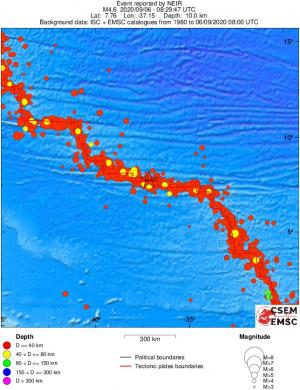 wide historical seismicity