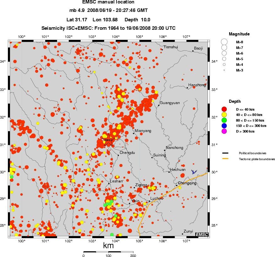 regional historical seismicity