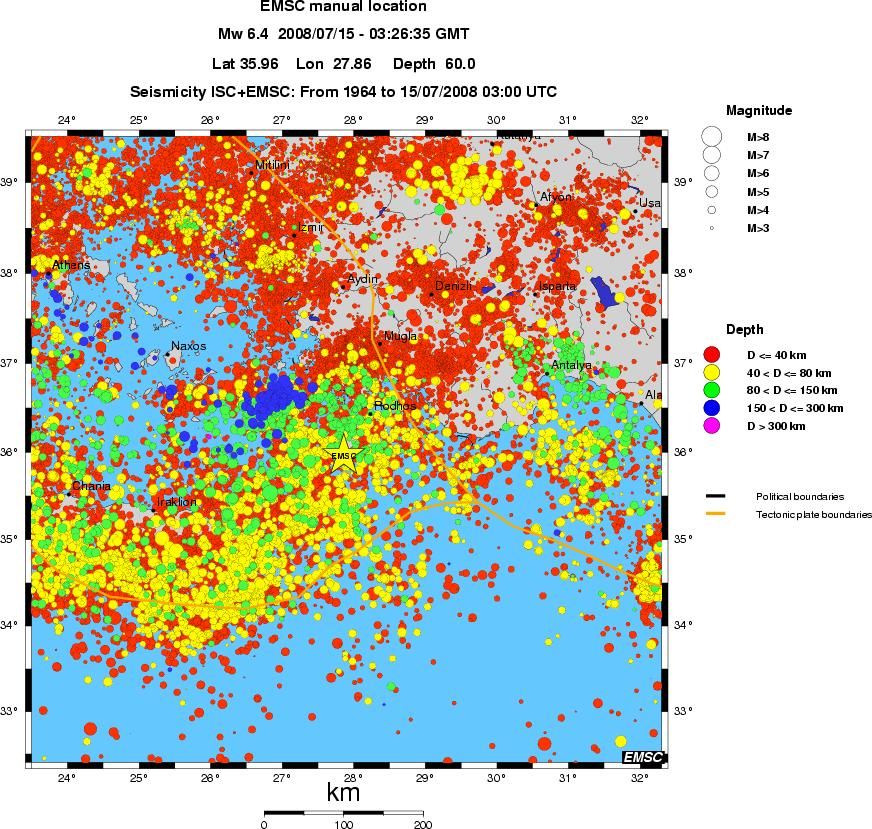 regional historical seismicity