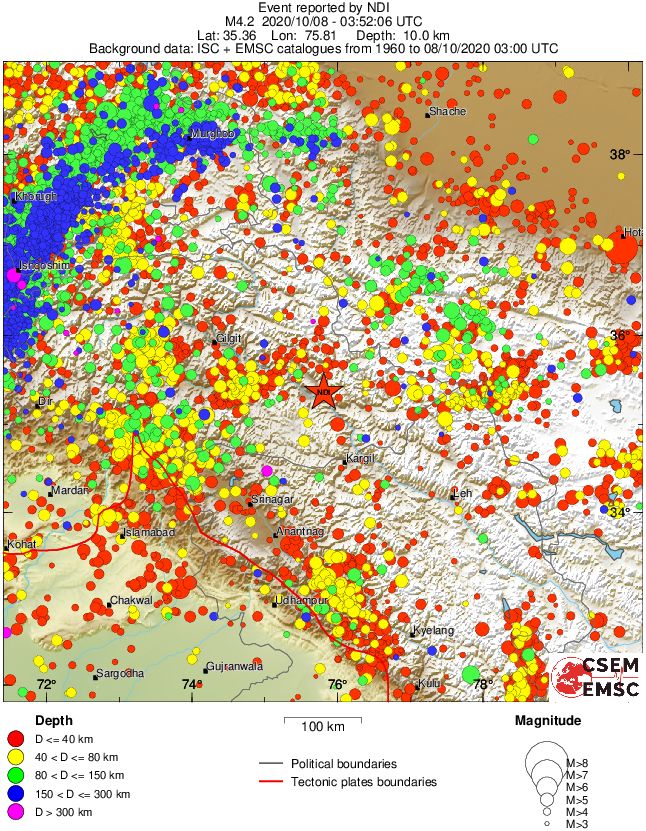 regional historical seismicity