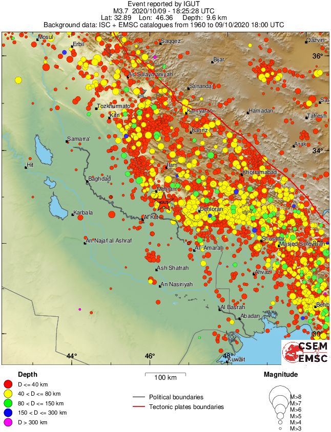 regional historical seismicity