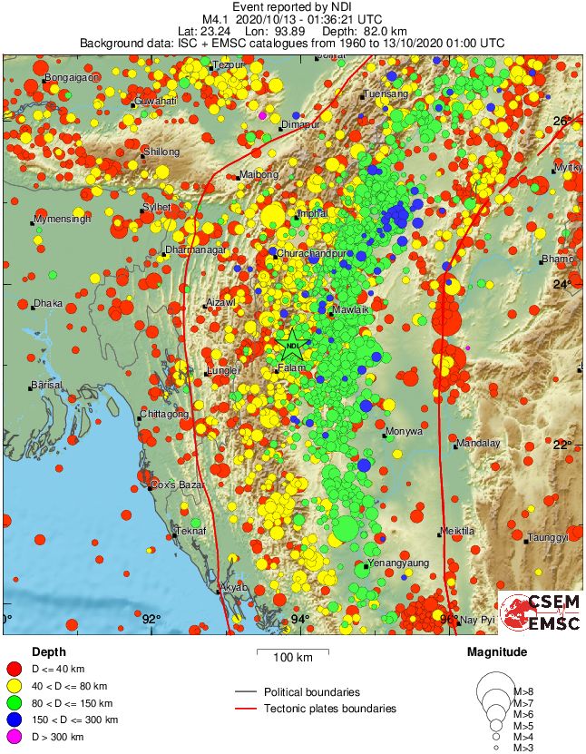 regional historical seismicity