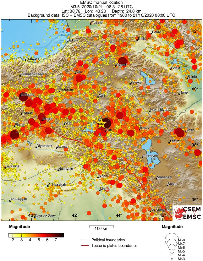regional magnitude historical seismicity