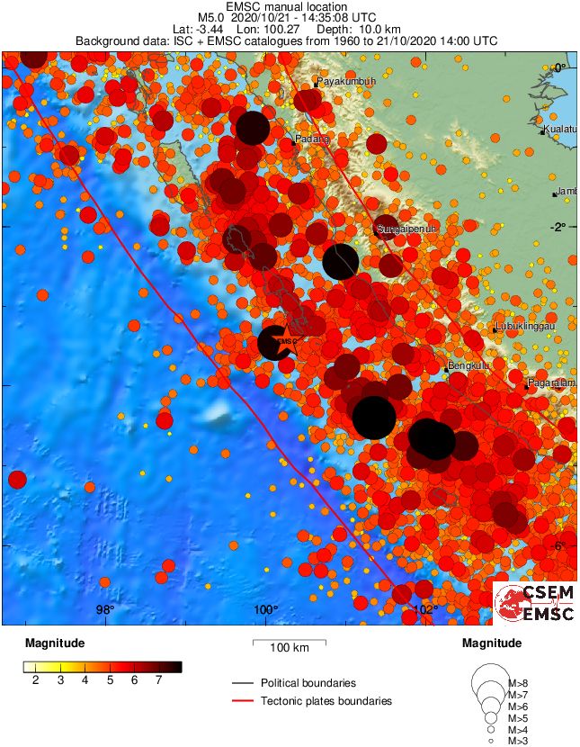 regional magnitude historical seismicity