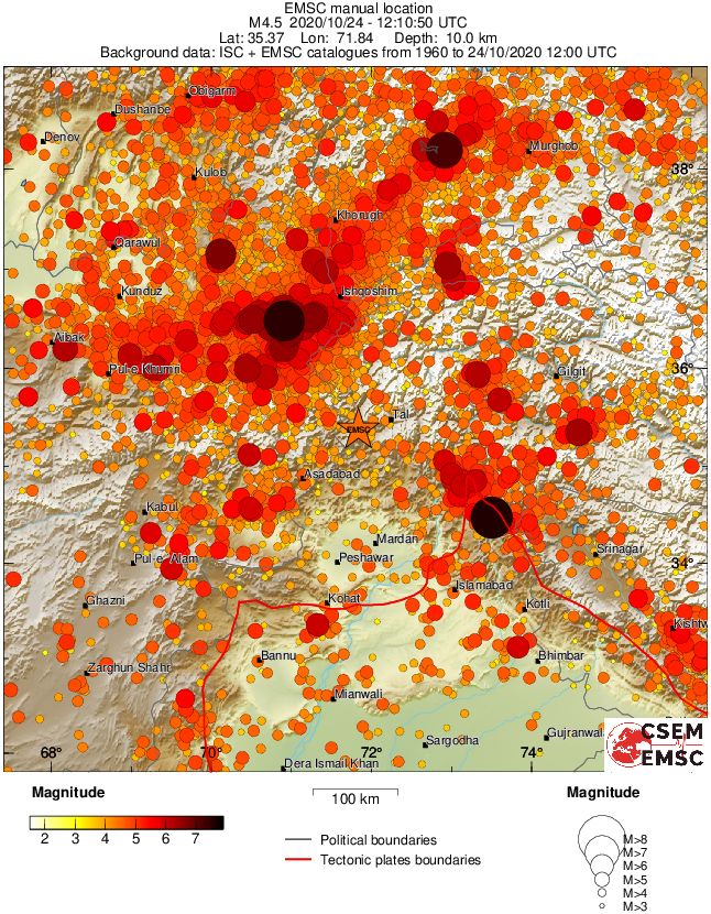 regional magnitude historical seismicity