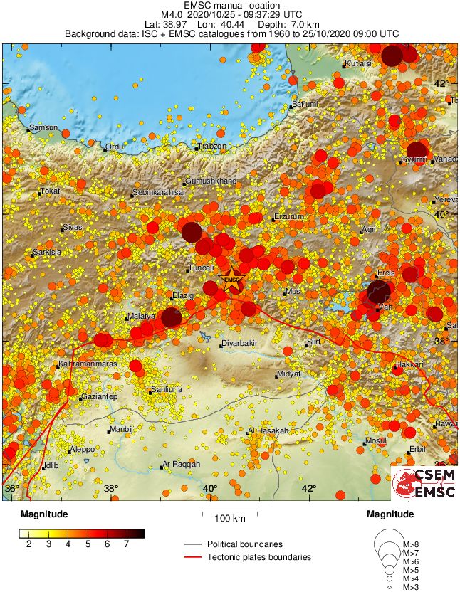 regional magnitude historical seismicity