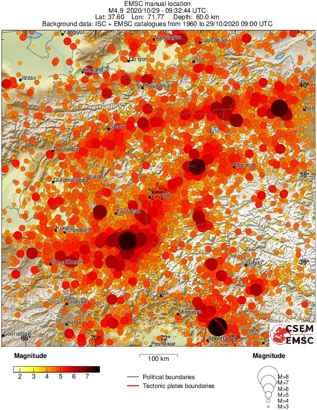 regional magnitude historical seismicity