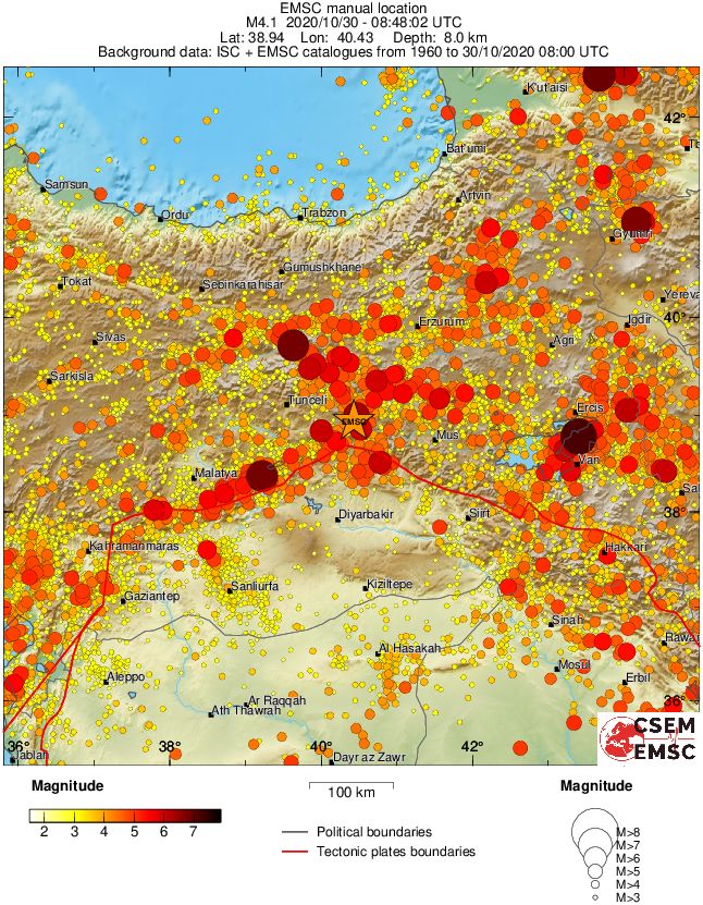 regional magnitude historical seismicity