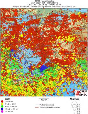 regional historical seismicity