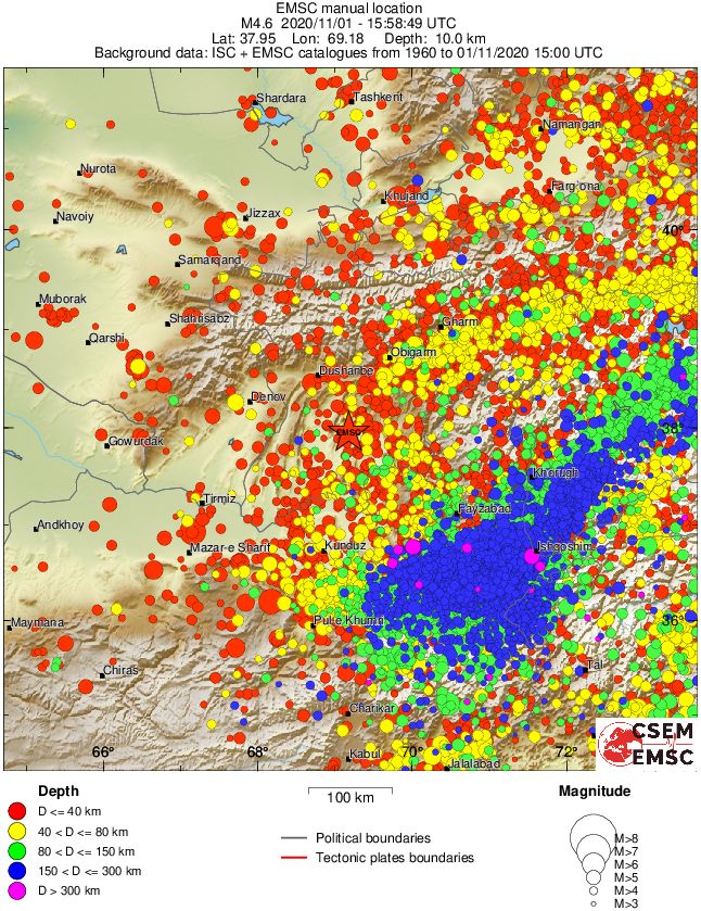 regional historical seismicity