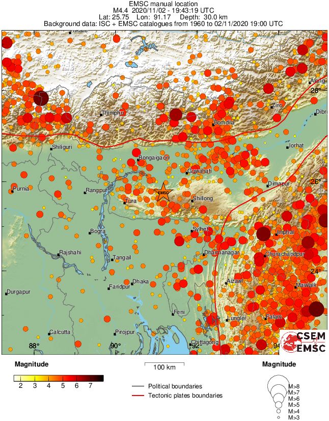 regional magnitude historical seismicity