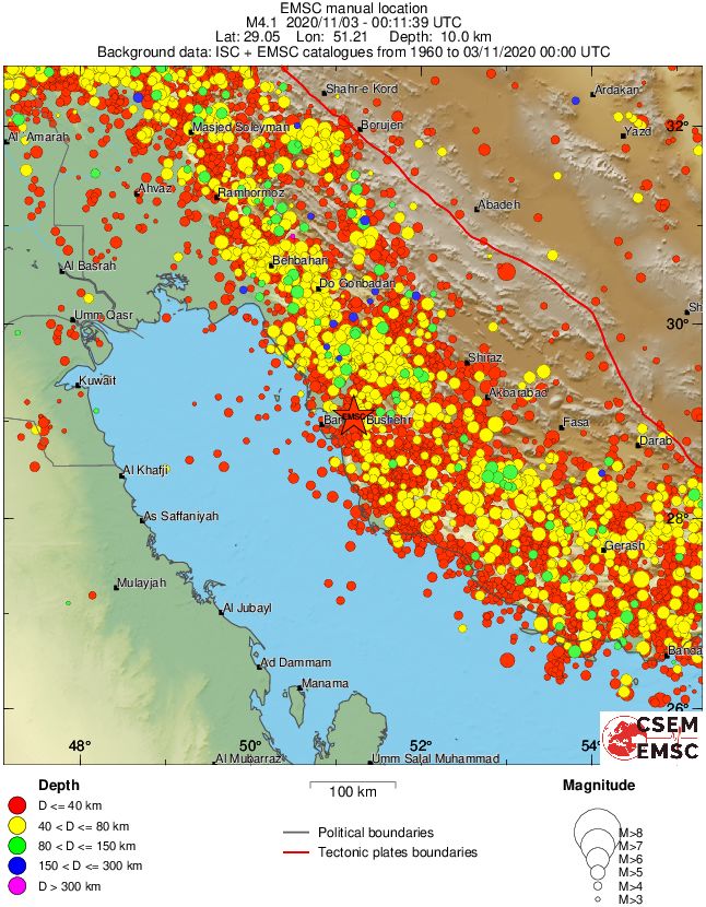 regional historical seismicity