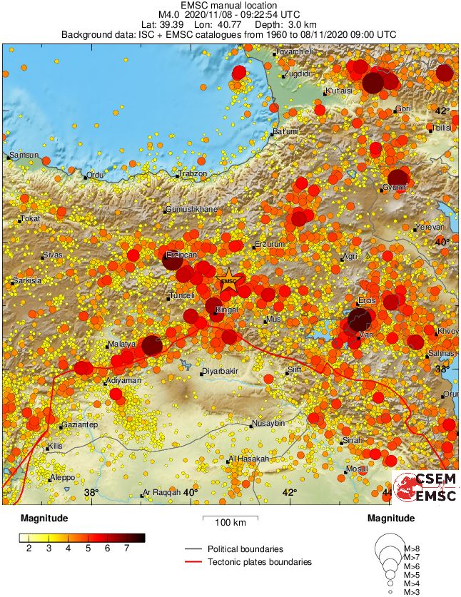 regional magnitude historical seismicity