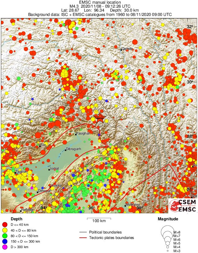 regional historical seismicity