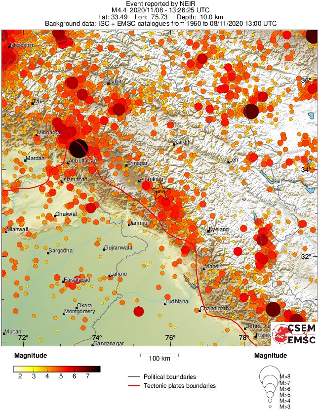 regional magnitude historical seismicity