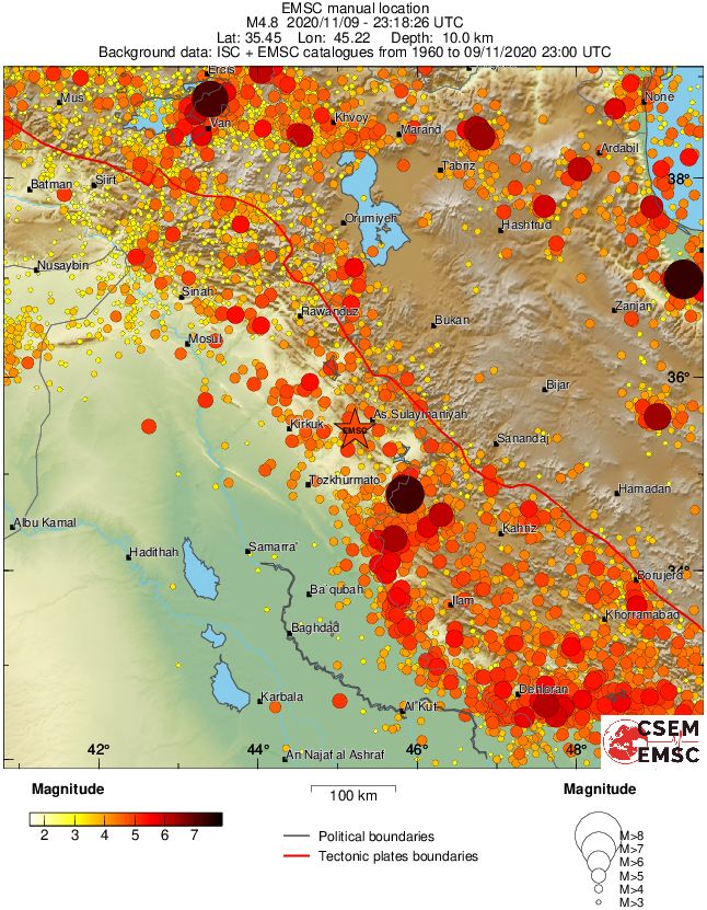 regional magnitude historical seismicity