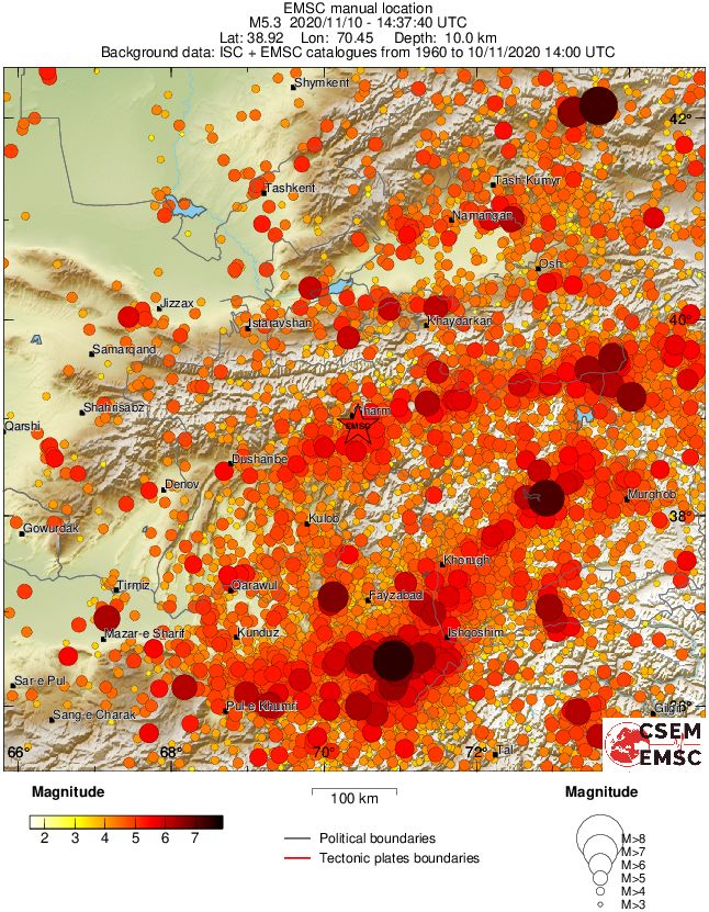 regional magnitude historical seismicity