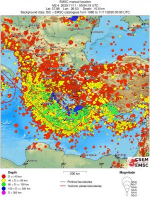 wide historical seismicity