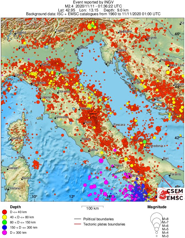 regional historical seismicity