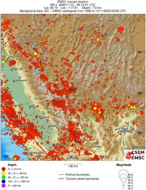 regional historical seismicity