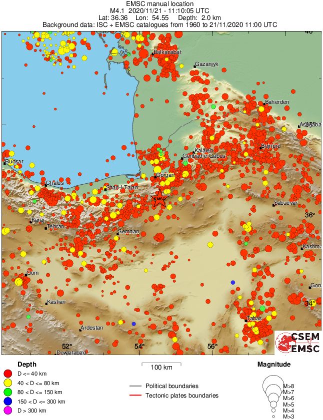 regional historical seismicity