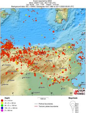 regional historical seismicity