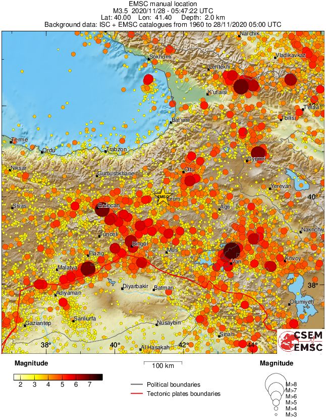 regional magnitude historical seismicity