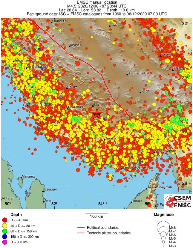 regional historical seismicity