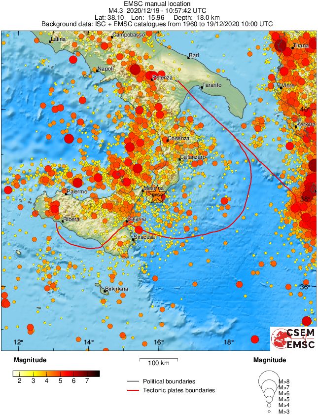 regional magnitude historical seismicity