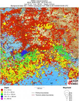 regional historical seismicity