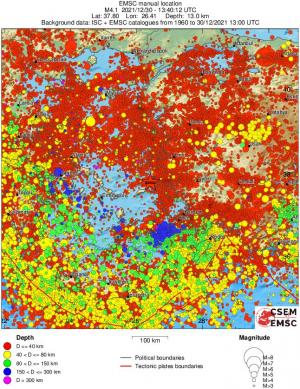 regional historical seismicity