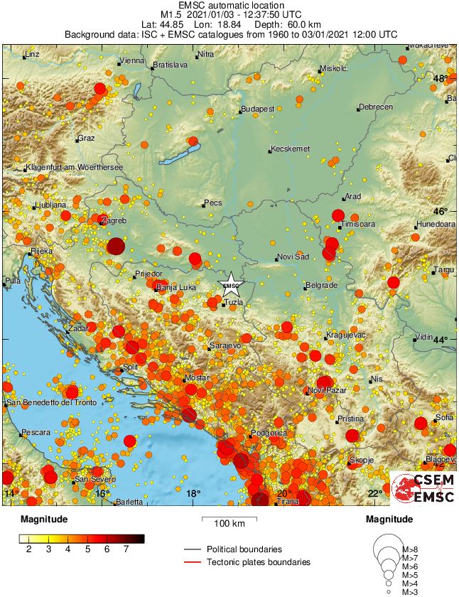 regional magnitude historical seismicity