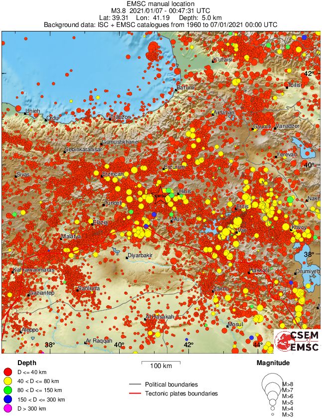 regional historical seismicity
