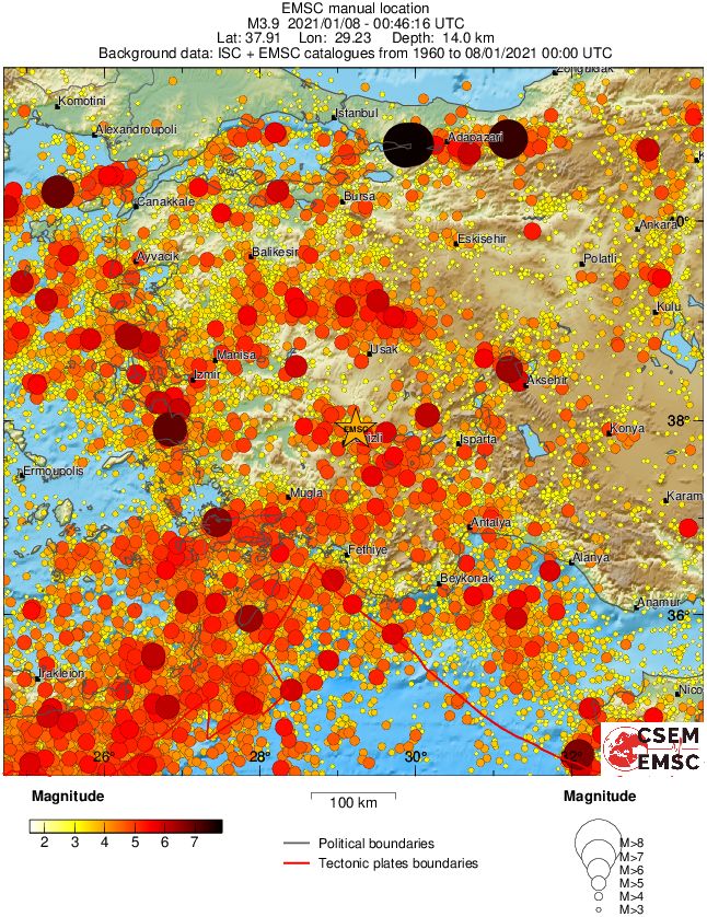 regional magnitude historical seismicity
