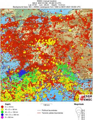 regional historical seismicity