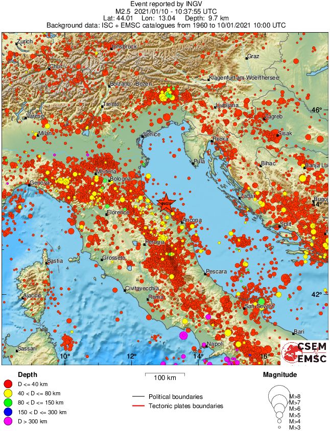 regional historical seismicity