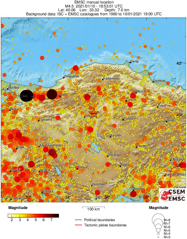 regional magnitude historical seismicity