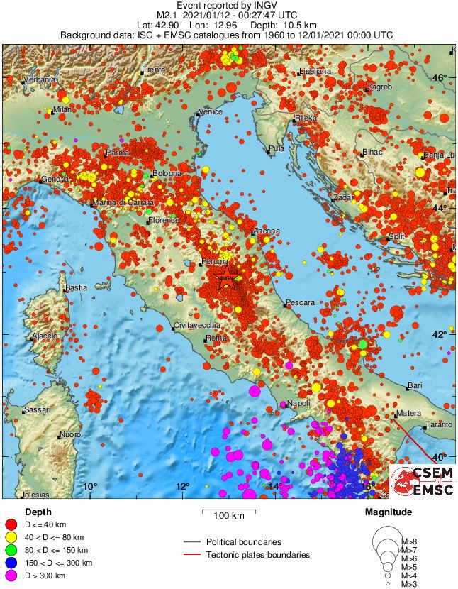 regional historical seismicity