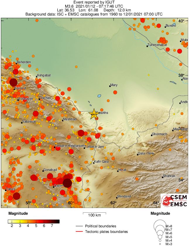 regional magnitude historical seismicity