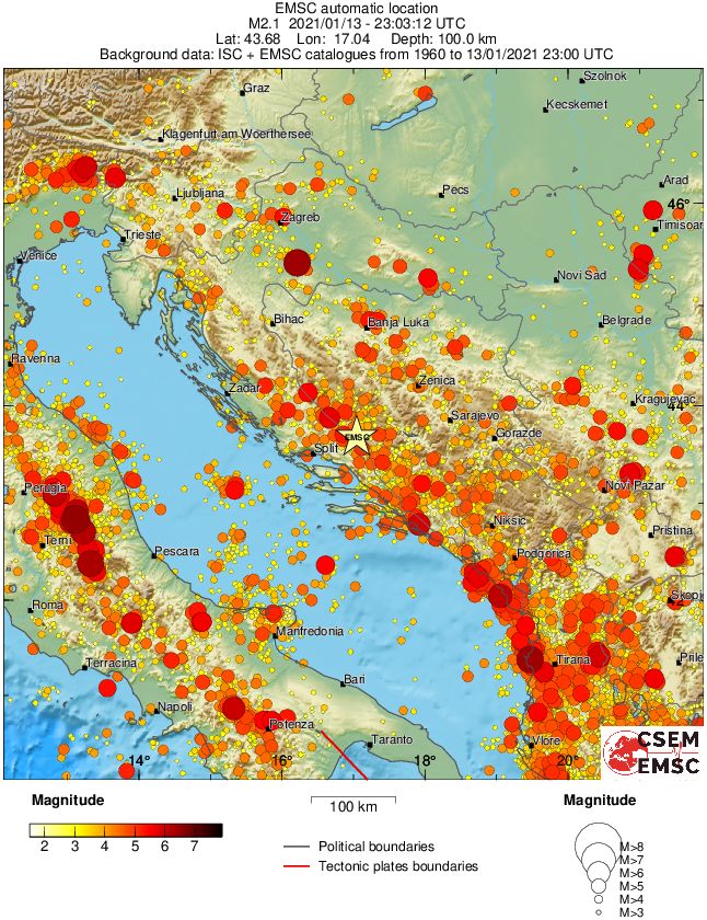 regional magnitude historical seismicity