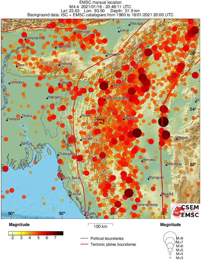 regional magnitude historical seismicity
