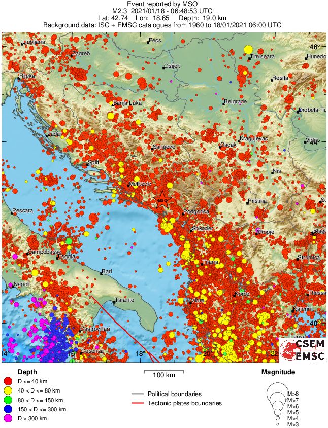 regional historical seismicity